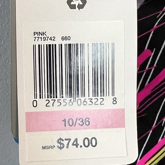 SPEEDO Fragments Drill Back PowerFlex Pink Swimsuit Women's size 10 / 36 NWT - Picture 7 of 14